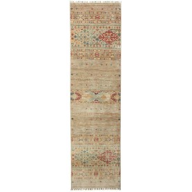 Tappeto Rubin Pakistan Geometrico Beige Rosso Mattone 76x290