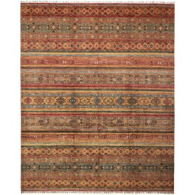 Tappeto Samarkand Pakistan Geometrico Terracotta Ruggine 249