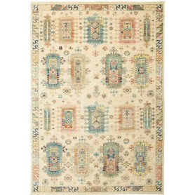 Tappeto Tribal Pakistan Astratto Crema Avorio 147x212 cm