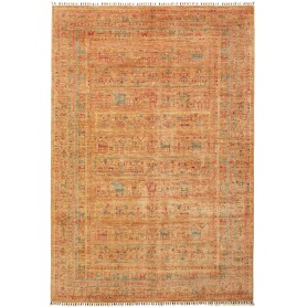 Tappeto Rubin Pakistan Astratto Giallo Ocra Rosso Terracotta