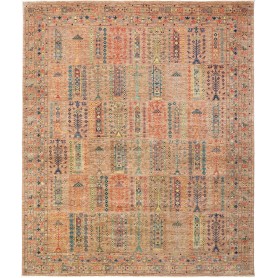 Tappeto Tribal Pakistan Geometrico Marrone Sabbia Multicolor