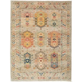 Tappeto Tribal Pakistan Astratto Beige Arancione 148x195 cm