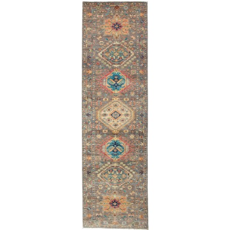 Tappeto Tribal Pakistan Astratto Grigio Antracite Invecchiat