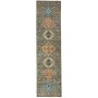 Tappeto Tribal Pakistan Geometrico Verde Petrolio Arancio 80