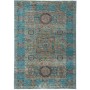 Tappeto Mamlouk Pakistan Geometrico Blu Pavone Turchese 81x1
