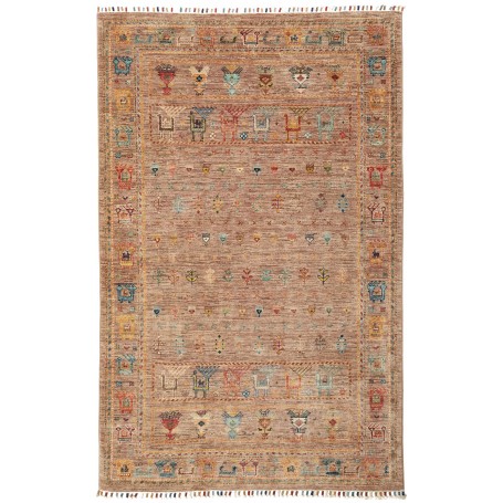 Tappeto Rubin Pakistan Geometrico Marrone Terracotta 122x193