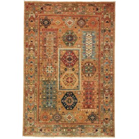 Tappeto Tribal Pakistan Astratto Arancio Terracotta Blu Inte