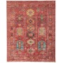 Tappeto Tribal Pakistan Astratto Rosso Terracotta Blu Ottani