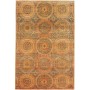 Tappeto Mamlouk Pakistan Geometrico Ocra Arancio Marrone Blu