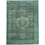 Tappeto Mamlouk Pakistan Medaglione Verde Acqua Oro Beige Ve