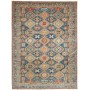 Tappeto Kazak Fine Pakistan Geometrico Blu Arancio Terracott