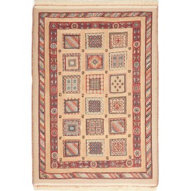 Nimbaft Persia Astratto Beige Rosso 85x118 Cm