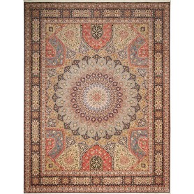 Tabriz 50 Raj Persia Medaglione Crema Terracotta 302x397 Cm