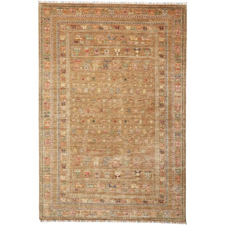 Tappeto Rubin Pakistan Astratto Marrone Beige Rosso Blu Verd