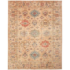 Tappeto Kazak Fine Pakistan Astratto Beige Caldo Terracotta