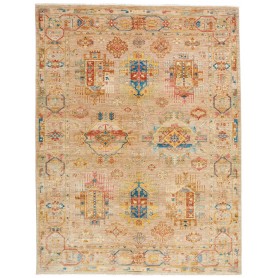 Tappeto Tribal Pakistan Astratto Beige Rosso Blu Giallo Rosa