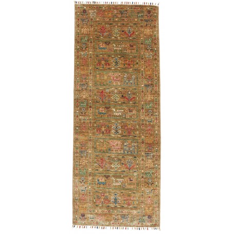 Tappeto Rubin Pakistan Astratto Marrone Terra Verde Oliva Ro