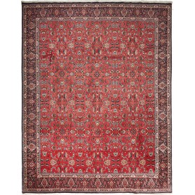 Bidjar Con Seta Persia Floreale Rosso Blu 300x385 Cm