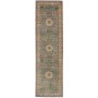 Tappeto Mamlouk Pakistan Geometrico Blu Beige 79x299 Cm