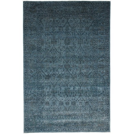 Tappeto Zigler Fine Pakistan Geometrico Blu Petrolio Grigio