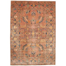 Tappeto Shahi Fine Pakistan Floreale Terracotta Blu Oro Verd