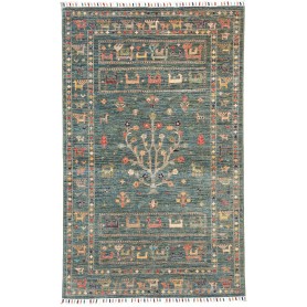 Tappeto Rubin Pakistan Astratto Blu Petrolio Verde Terracott