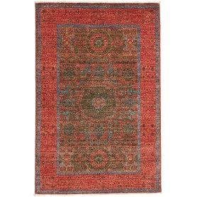 Tappeto Mamlouk Pakistan Geometrico Rosso Terracotta Turches