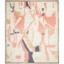 Tappeto Berbero Pakistan Geometrico Crema Rosa Cora