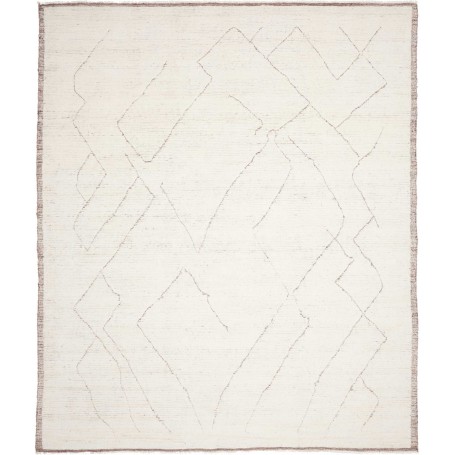 Tappeto Berbero Pakistan Geometrico Beige Crema Gri
