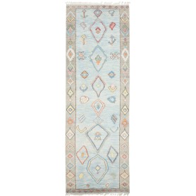 Tappeto Berbero Pakistan Astratto Azzurro Cielo Gri