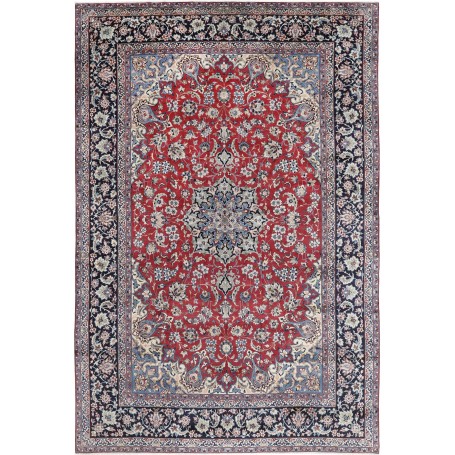 Tappeto Nadjafabad Persia Floreale Rosso Rubino Blu Notte Cr