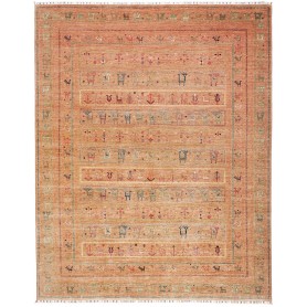 Tappeto Rubin Pakistan Astratto Terracotta Arancio Bruciato