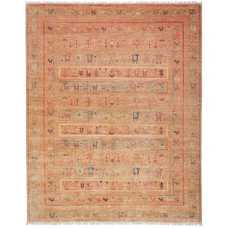 Tappeto Rubin Pakistan Astratto Terracotta Arancio Bruciato