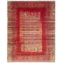 Tappeto Siva Pakistan Geometrico Rosso Terracotta Beige Blu