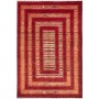 Tappeto Siva Pakistan Astratto Rosso Scarlatto Arancio Terra