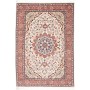 Tappeto Tabriz 50 Raj Persia Floreale Crema Avorio Rosa Past