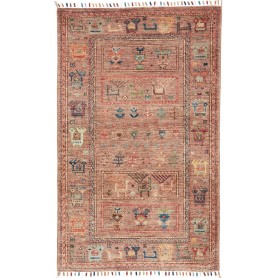 Tappeto Rubin Pakistan Geometrico Marrone Rossiccio Terra Co
