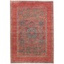 Tappeto Mamlouk Pakistan Medaglione Rosso Terracotta Blu Per