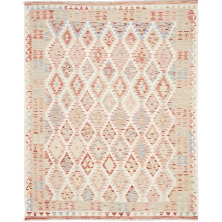 Tappeto Kilim Afghanistan Astratto Crema Beige Terracotta Az