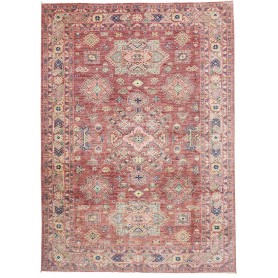 Tappeto Kazak Fine Pakistan Geometrico Terracotta Rosso Matt