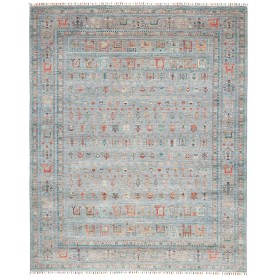 Tappeto Rubin Pakistan Astratto Azzurro Polvere Terracotta O