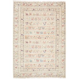 Tappeto Rubin Pakistan Geometrico Beige Crema Rosso Terra Bl
