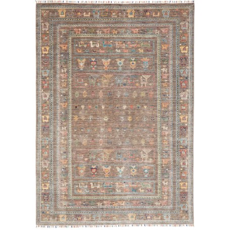 Tappeto Rubin Pakistan Geometrico Marrone Sabbia Multicolore