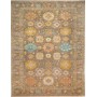 Tappeto Kazak Fine Pakistan Astratto Marrone Grigio Giallo O