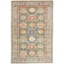 Tappeto Kazak Fine Pakistan Medaglione Blu Verde Petrolio Ro