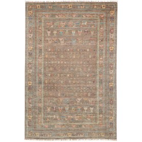 Tappeto Rubin Pakistan Geometrico Marrone Taupe Pastello Blu