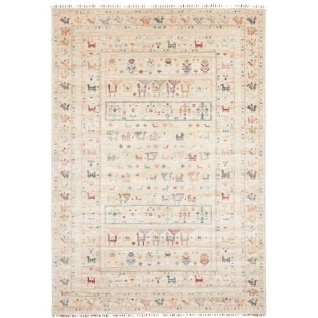 Tappeto Rubin Pakistan Geometrico Beige Crema Multicolor 170