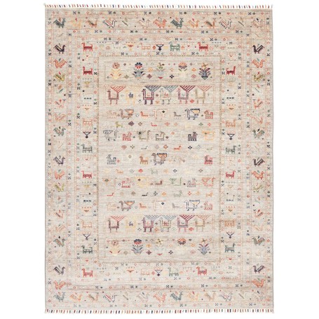 Tappeto Rubin Pakistan Astratto Beige Chiaro Multicolore 150