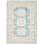 Tappeto Kazak Afghanistan Astratto Celeste Crema Beige Blu S