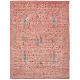 Tappeto Shahi Fine Pakistan Floreale Rosa Antico Terra Cotta